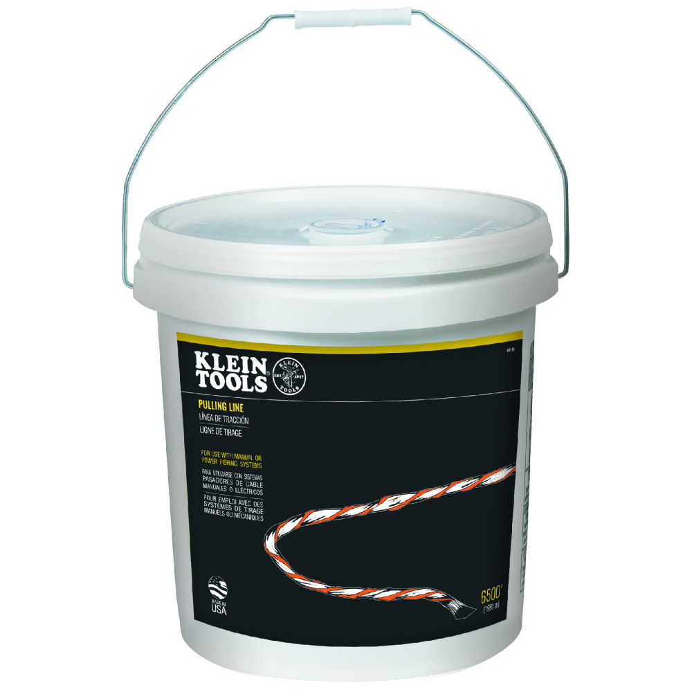 56110 Pull Line With Orange Tracer, 110 lb Tensile Strength, 6500 ft L, Polypropylene