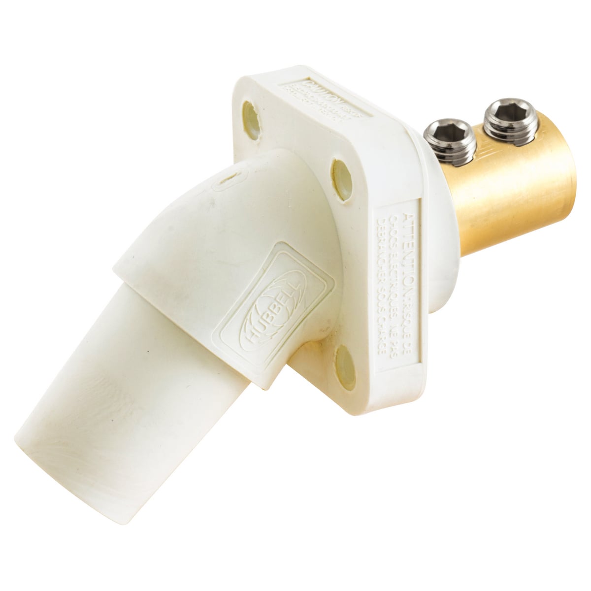 HBLFRAW 16 Series 1-Pole Angled Female Standard Single Pole Receptacle With 300/400 A Plug, 600 V AC/250 V DC, 400 A, 4 to 4/0 AWG Wire, Screw Terminal Connection