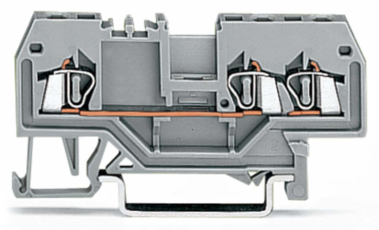 279-681 Operating Tool Conductor Terminal Block, 800 V, 18 A, 28 to 16 AWG Wire, 1 Poles, DIN Rail Mount
