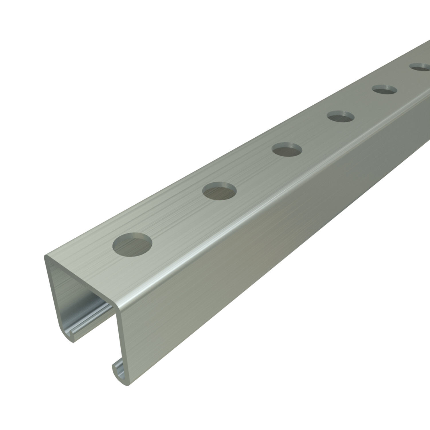 P1000HS-20HG P1000 Channel, 20 ft L 1-5/8 in W 1-5/8 in D 12 ga THK, Low Carbon Steel, Hot Dipped Galvanized, Domestic