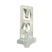 23452-MTL Lamp Support Clip, For Use With Horizontal Mount 2G11 Base Fluorescent Lampholder, 4-Pin Contact, Snap-In Mount, Stainless Steel, Clear