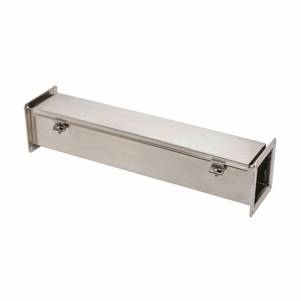 44120-4XSFW Seamless Poured In-Place Straight Section Wireway, 120 in L x 4 in W x 4 in H, Hinged/Screw Clamp Cover, 304 Stainless Steel