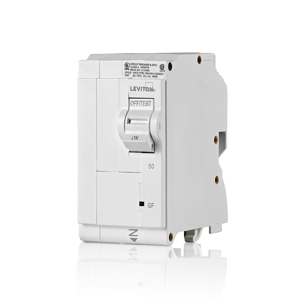 LB250-GF Branch Circuit Breaker, 120/240 VAC, 50 A, 10 kA Interrupt, 2 Poles, Magnetic Trip