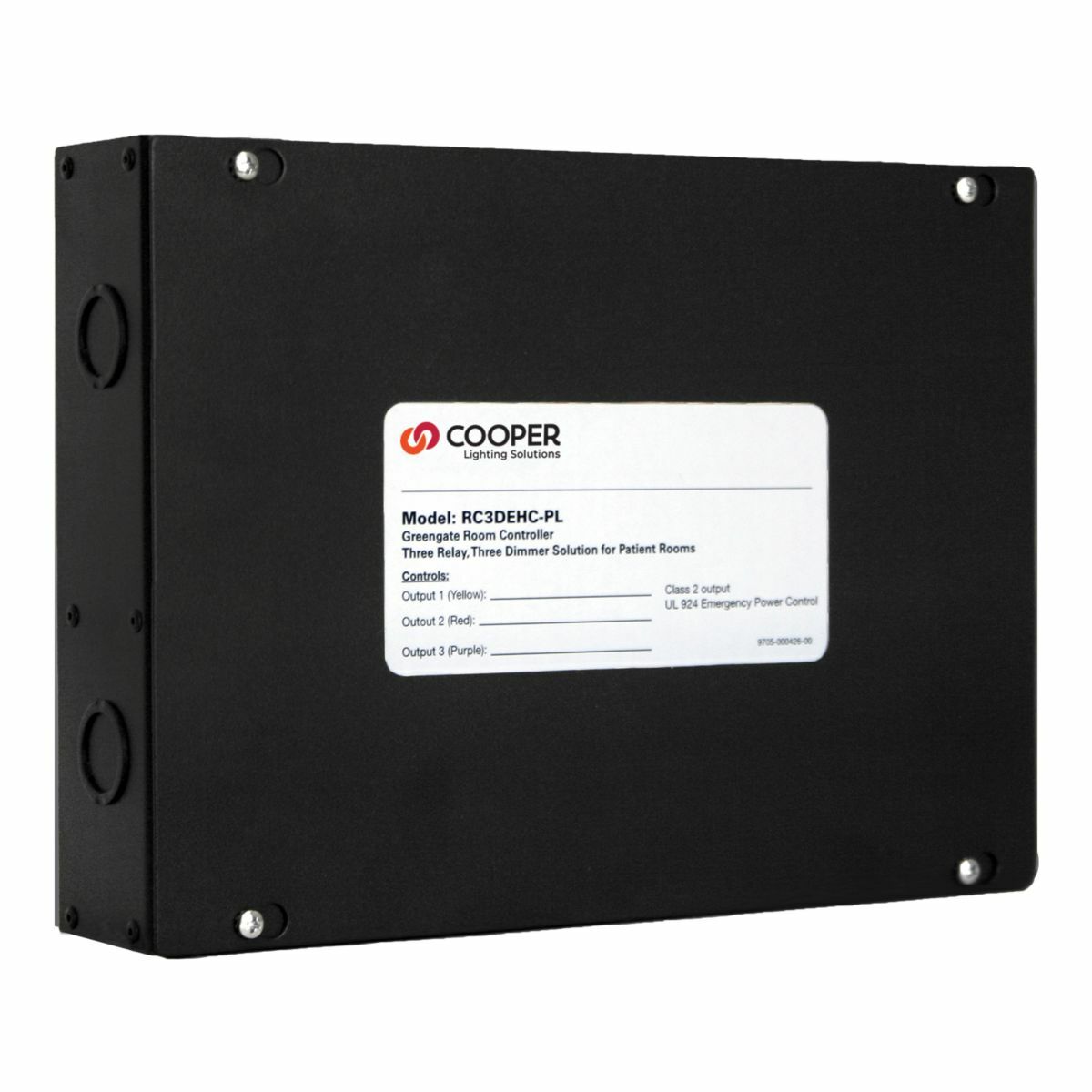 RC3-PL-N 3-Relay Plenum Room Controller Network, 120/277 V AC, 20 A, 60 Hz