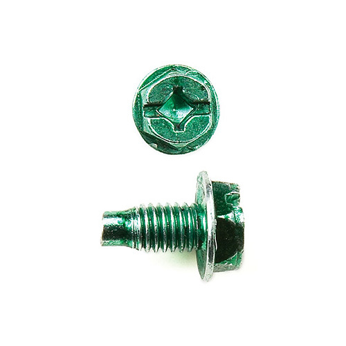 GSHT Grounding Screw With Tapered Die Point, #10-32 x 3/8 in Screw, Phillips/Slotted Drive
