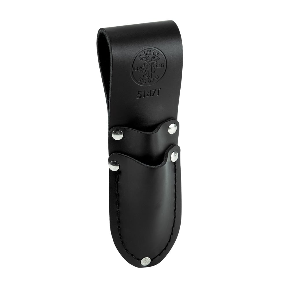 5187T Tunnel Knife Holder, 2-Pocket, For Use With 2100-5/2100-7 Electricians Scissors and 44200 Cable Splicers Knife, Leather, Black