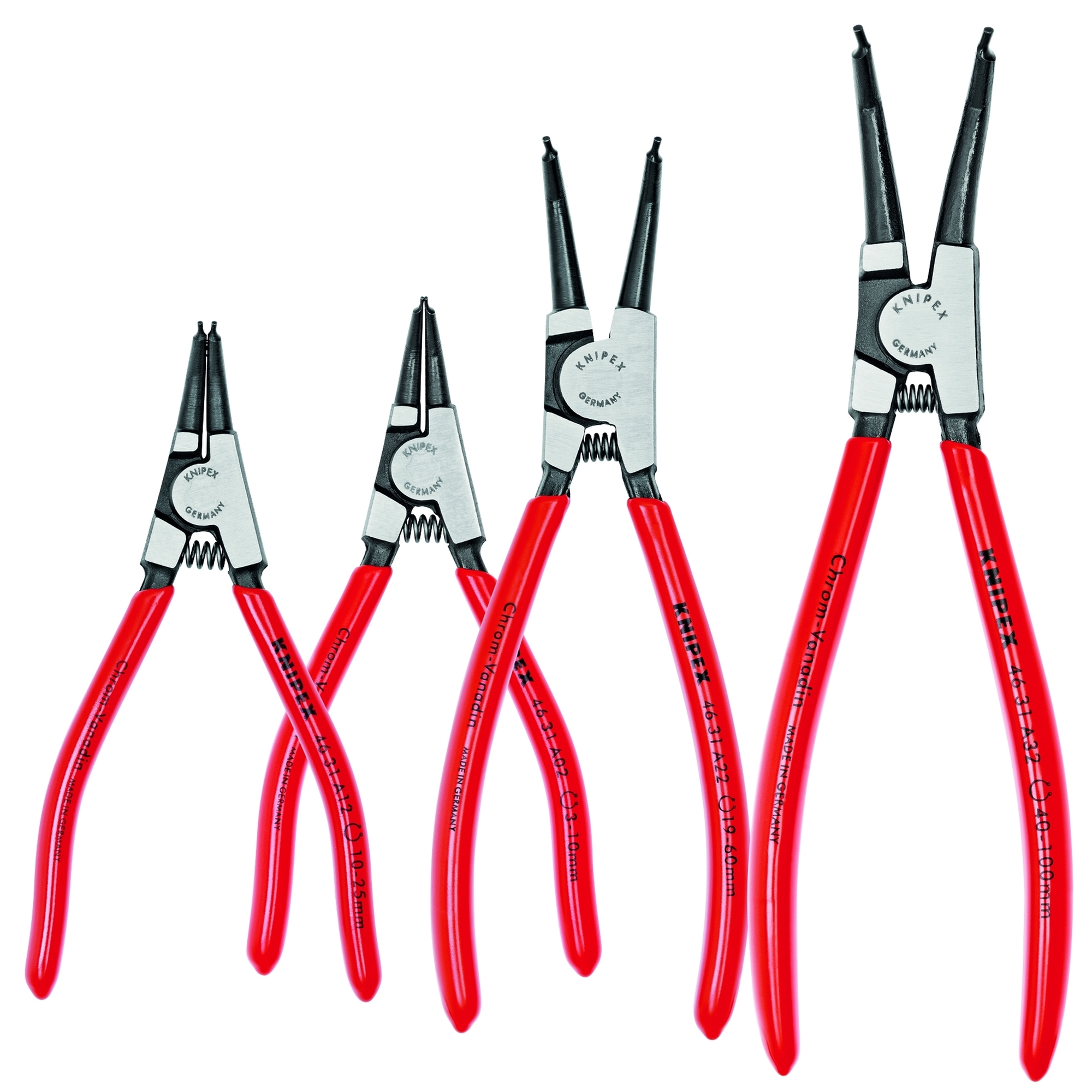9K 00 19 02 US Circlip Pliers Set, Circlip, 4 Pieces