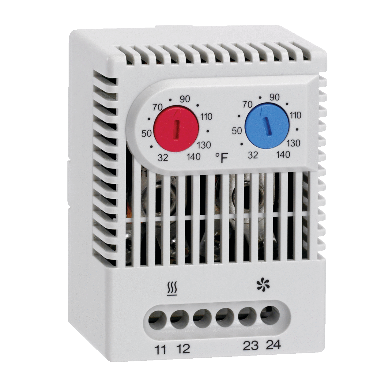 ADLTEMP D85 Dual Thermostat Control, 250 V AC, NO-NC Contact, DIN Rail Mount