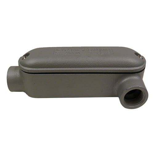 LL6X-150MG Type LL Mogul Conduit Body, 1-1/2 in Hub, 93 cu-in Capacity, Malleable Iron, Hot Dipped Galvanized
