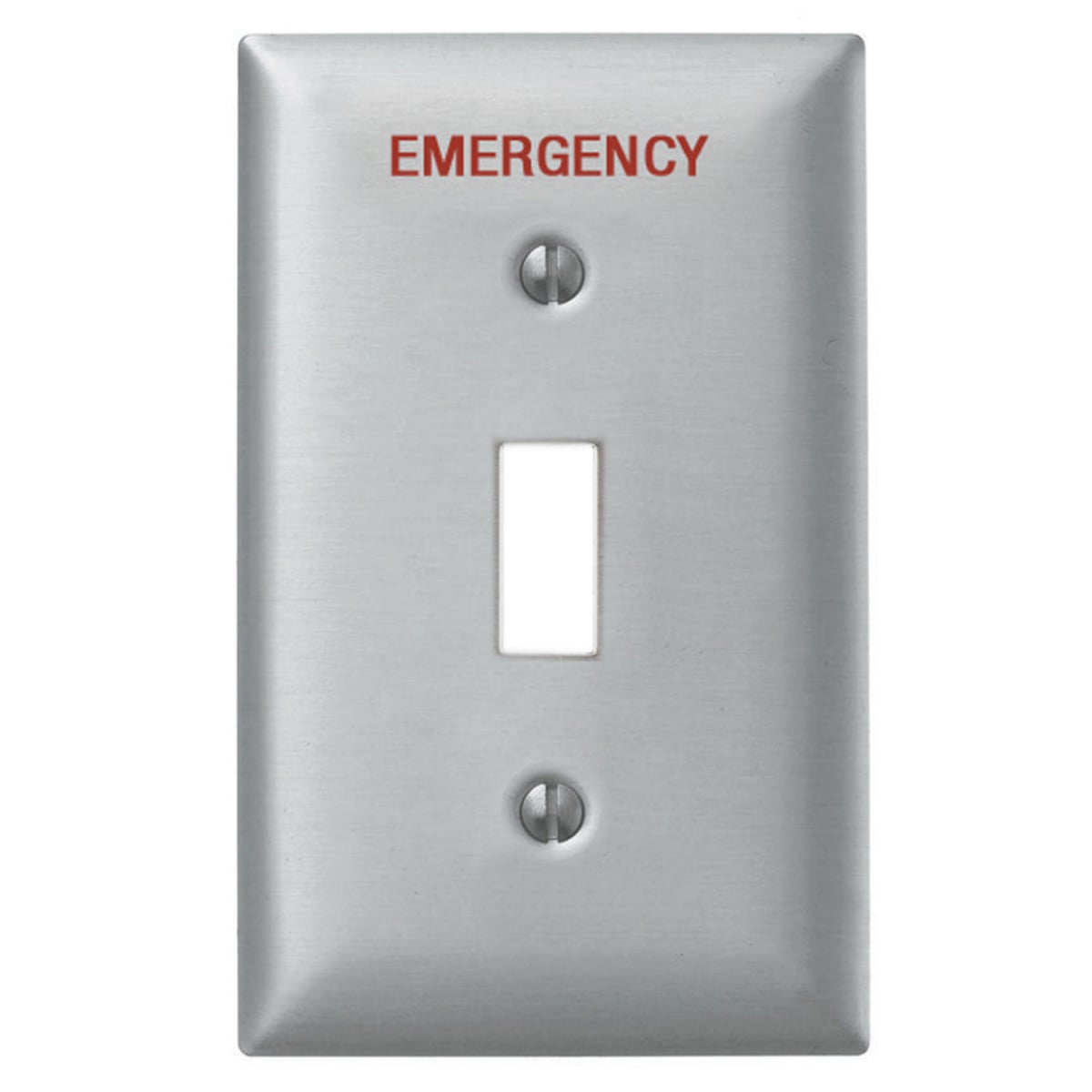 SS1ME Emergency Non-Magnetic Standard Wall Plate, 1 Gangs, 302/304 Stainless Steel, Metallic