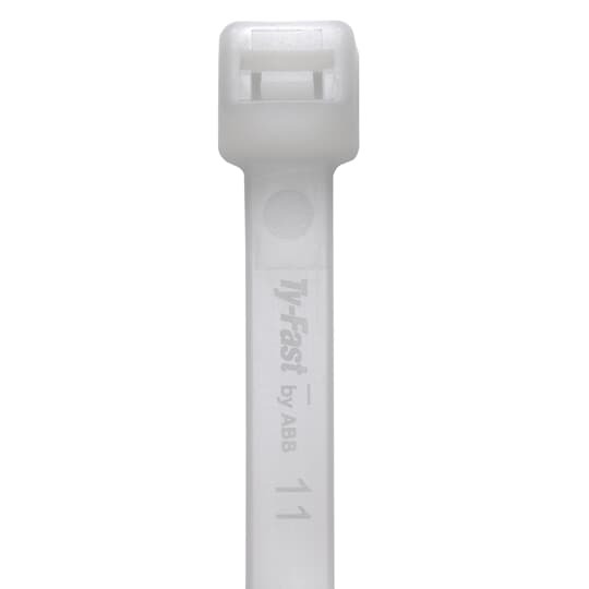 TY125-40-100 Ty-Fast Cable Tie, 5.57 in L x 0.14 in W x 0.046 in THK, Nylon/Polyamide 6.6, Natural