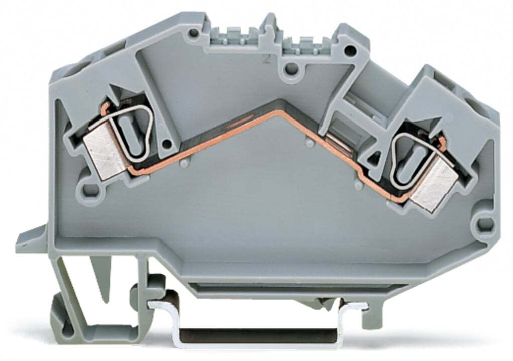 781-601 Operating Tool Conductor Terminal Block, 1 kV, 32 A, 28 to 12 AWG Wire, 1 Poles, DIN Rail Mount