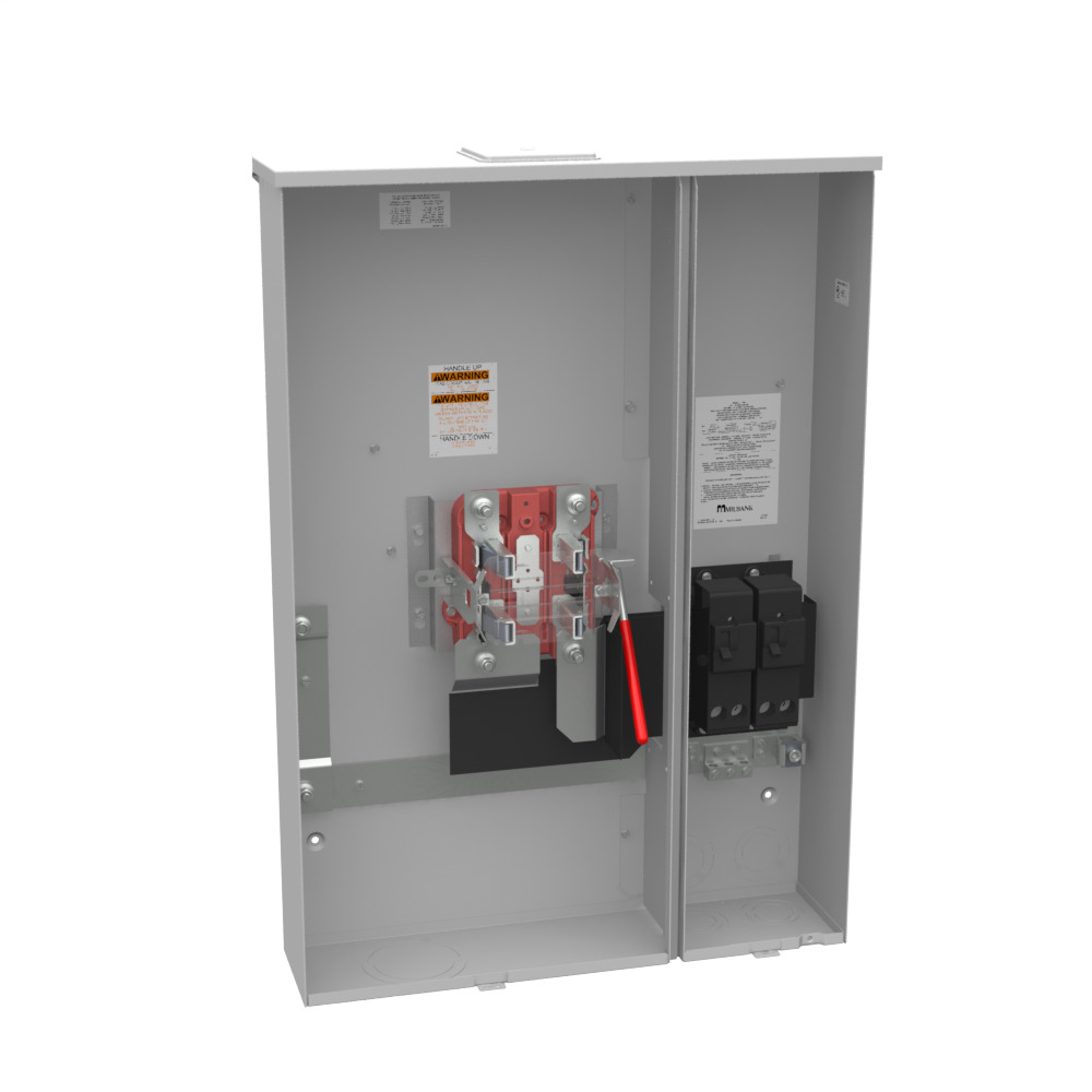U5890-X-2/150 4 Term, Ringless, Large Closing Plate 2-150 Amp, Main Breaker