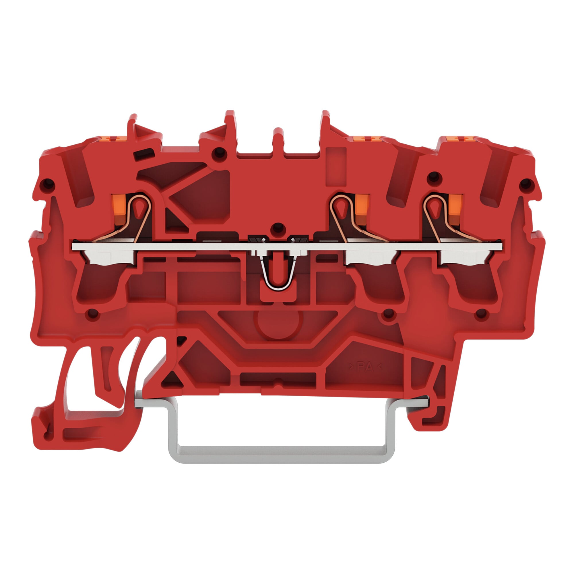 2202-1303 Operating Tool Conductor Terminal Block, 800 V, 24 A, 22 to 12 AWG Wire, 1 Poles, DIN Rail Mount