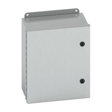 161410-4XSQT JIC Enclosure, 14 in W x 10 in D x 16 in H, NEMA 4X, Stainless Steel