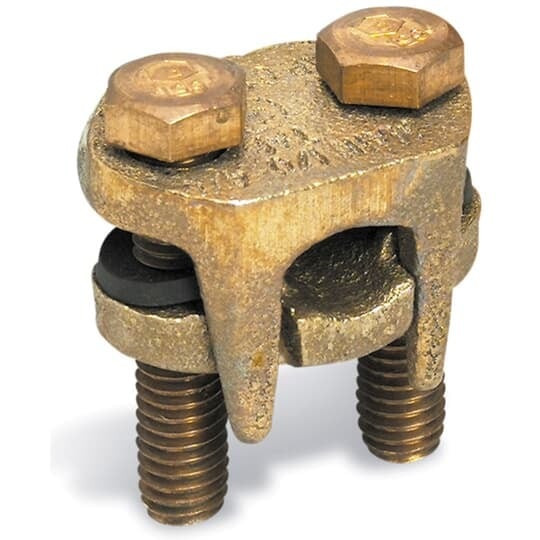 2B40 Blackburn 2B Series Copper Two-Bolt Connector, 1/0 to 4/0 AWG Conductor Solid/Stranded Copper Conductor, 3/8 x 9/16 in Bol