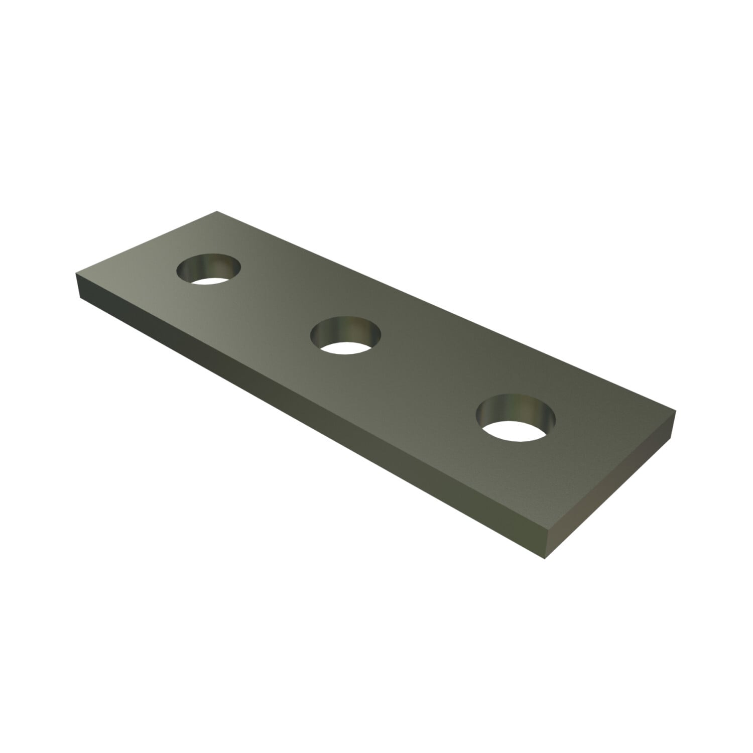 P1925-EG Channel Flat Plate Fitting, 3 Holes, 4-7/8 in L x 1-5/8 in W x 1/4 in THK, HRPO Steel