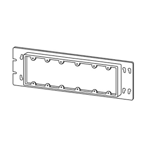 6GC75N Multi-Gang Electric Box Cover, 4-9/16 in L x 14-1/8 in W, Switch Cover, Steel
