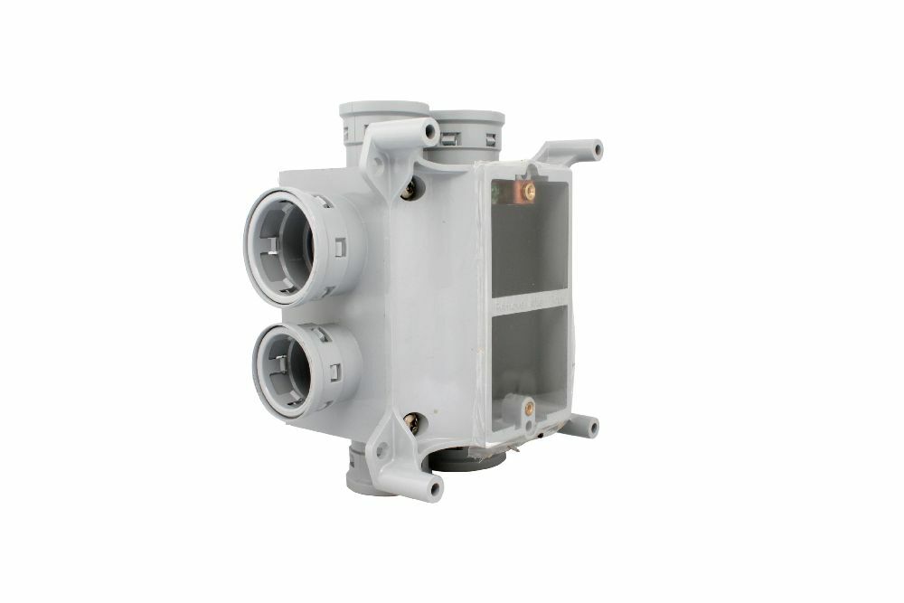 089049 Kwikon 1-Outlet 25 Slab Box, 3/4 in, 1 in, 38 cu-in, PVC