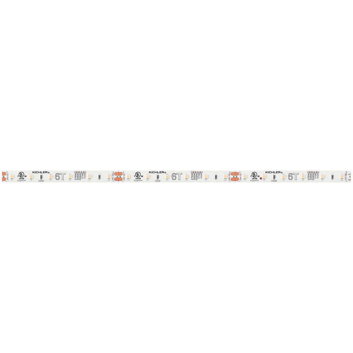 This 24-Volt LED standard output tape light (5000K) is a lighting support basic that features a versatile white finish.