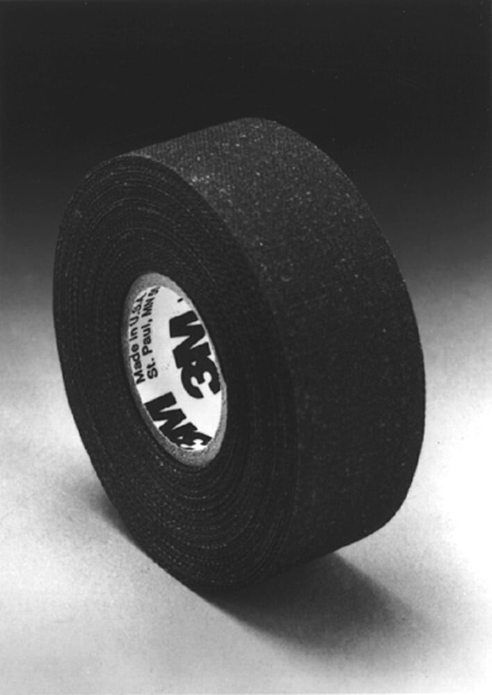 7000089976 P-4 Tape, 10 yd L 1 in W, 15 mil THK, Acrylic Adhesive, Cotton Backing, Black