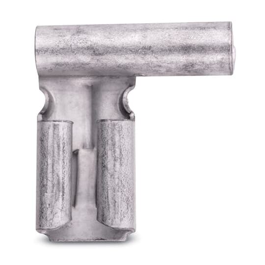 C10-250A Sta-Kon 90 deg Flag Female Disconnect, 12 to 10 AWG Conductor, 0.25 in W x 0.032 in THK Tab, Brazed Seam Barrel, Brass, Metallic, Non-Insulated