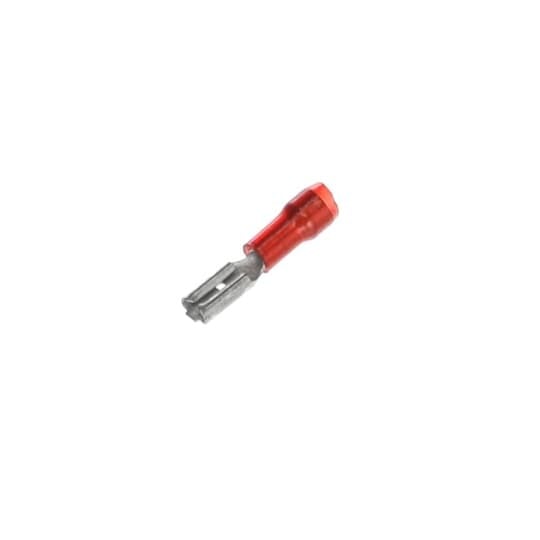 RA18-110F Sta-Kon Female Disconnect, 16 to 14 AWG Conductor, 0.11 in W x 0.032 in THK Tab, Brazed Seam Barrel, Brass, Red, Insulated
