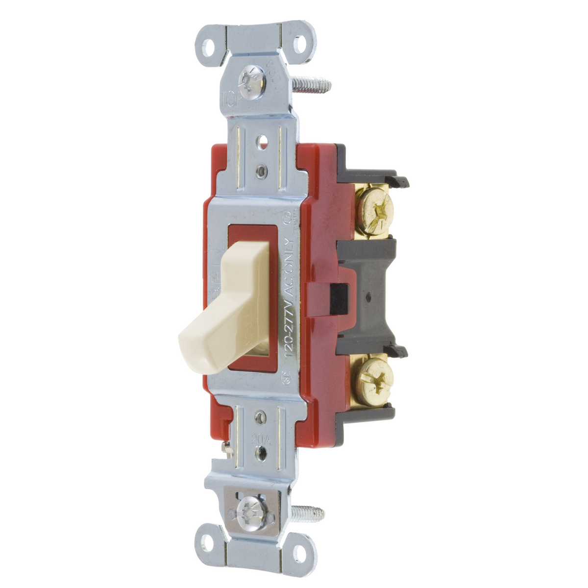 1224LA 2-Position 4-Way Heavy Duty Standard Toggle Switch, 120 to 277 V AC, 20 A, 5540 W Power Rating, 2-Position Contact