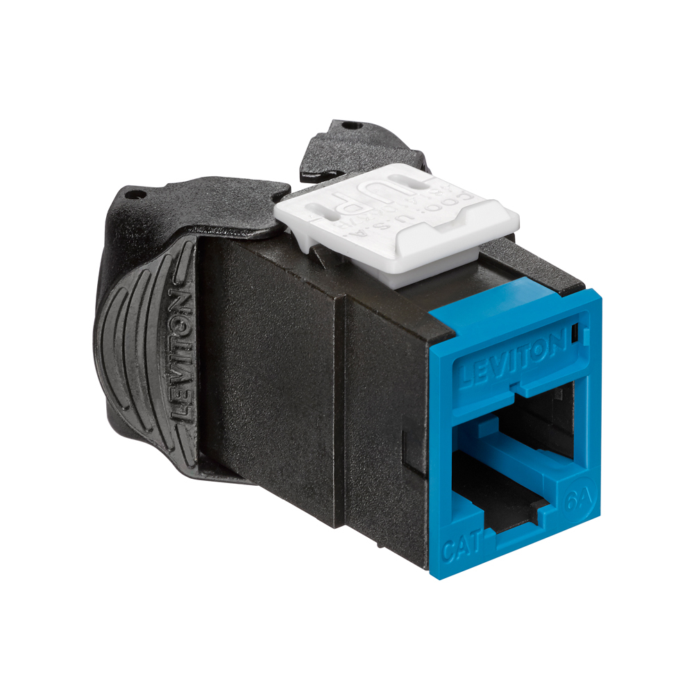 6AUJK-RL6 Atlast-X1 QuickPort Component Rated Standard UTP Connector, Cat 6a Module, Die Cast Zinc, Blue