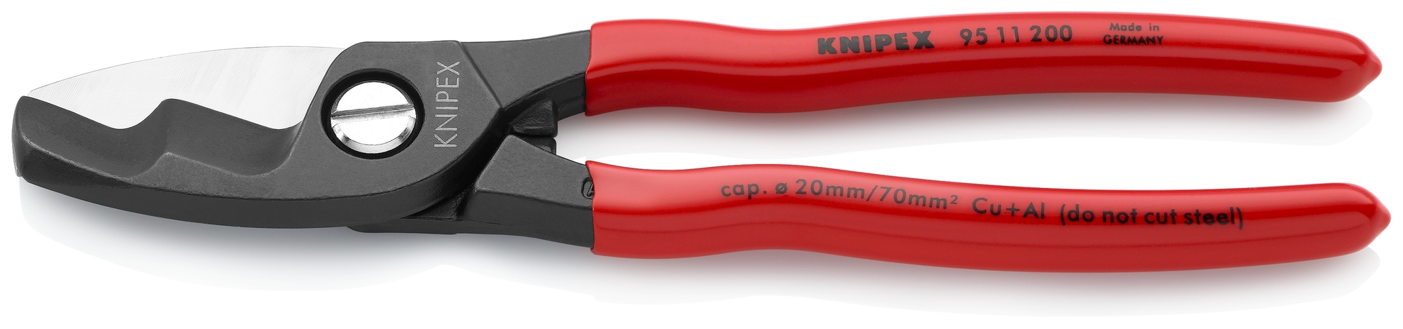 95 11 200 SBA Burnished Cable Shear With Twin Cutting Edge, 200 mm OAL