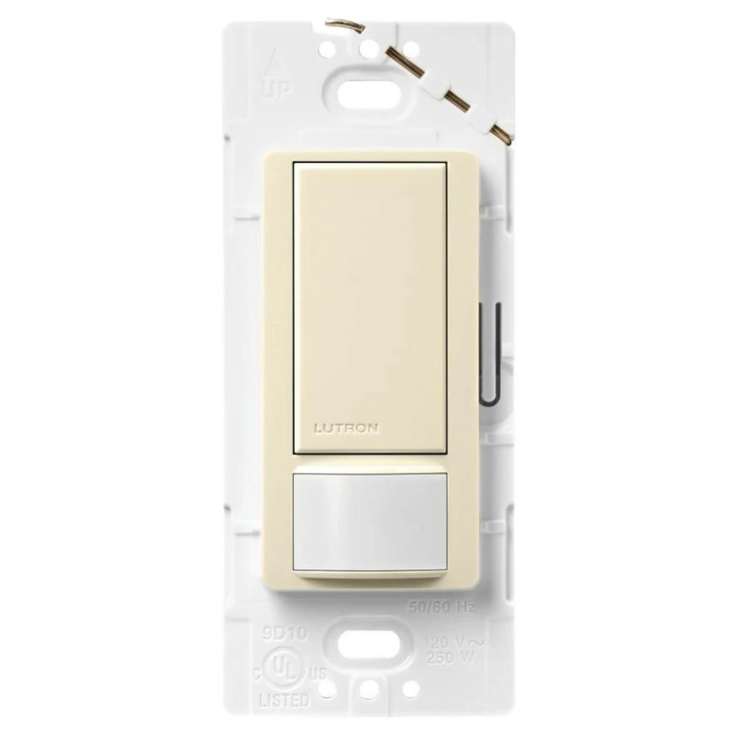 MS-OPS2-AL Maestro Motion Sensor Switch, Ground or Neutral Required, 2 Amp Lighting, 120V, 1 Pole, Almond