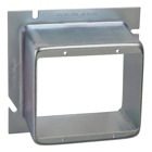 Two Gang Device Extension Ring, 26.0 Cubic Inches, 5 Inches Square x 2 Inch Raised, Pre-Galvanized Steel