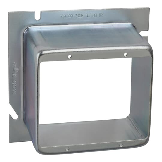 82C-2G-2 Steel City 2-Outlet Device Extension Ring, 2 Gangs, 5 in L x 5 in W, Steel
