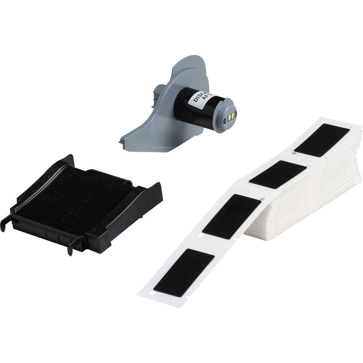 M71EP-173-593-BK BMP71 Foam Backed Rectangular Self-Sticking Raised Panel Label, 2 in W, Black, B-593 Polyester, 100 per Box Labels