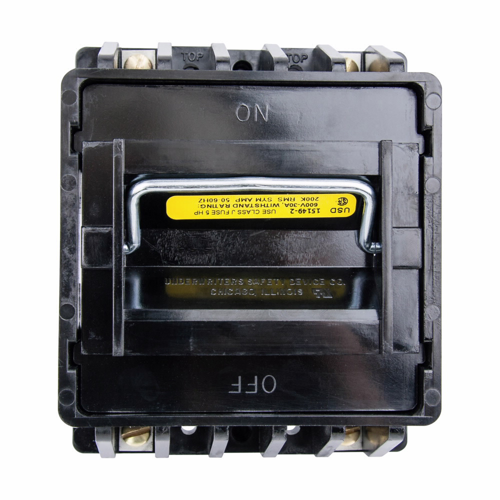 15149-2 Enclosed Dead Front Fused Pullout Disconnect Switch, 600 V AC, 0 to 30 A, 5 hp, 2 Poles