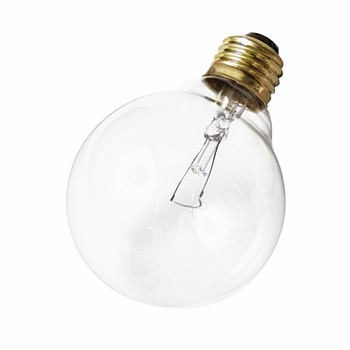 S3651 Decorative Dimmable Globe Incandescent Lamp, 25 W, E26 Incandescent Lamp, G30 Shape, 180 Lumens Initial