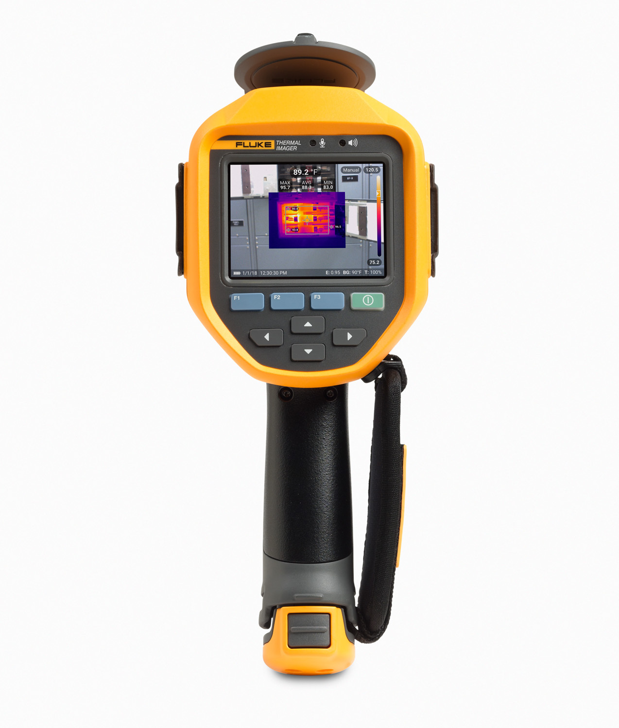 FLK-Ti480-PRO-60HZ Thermal Imaging Infrared Camera, LCD Display, 14 to 122 deg F, 640 x 480 pixel Resolution, (2) Lithium-Ion Batteries