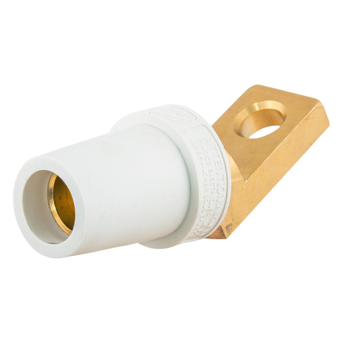 HBLFOAW 16 Series Angled Female Offset Stud Standard Straight Single Pole Receptacle, 600 V AC/250 V DC, 400 A, 4/0 AWG Wire, Screw Terminal Connection, 3R/4X/12 NEMA Rating
