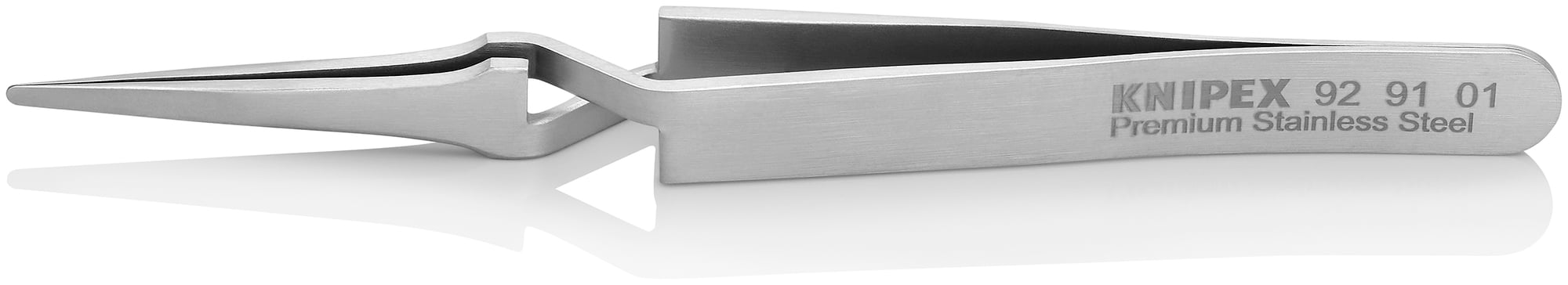 Premium Stainless Steel Gripping Tweezers-Replaceable Tips, 4 3/4 in., 0.13 mm TT, 1.90 mm TW