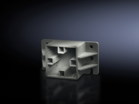 9649010 End Support, For Use With Maxi-PLS 1600/2000 Busbar, Polyamide, Graphite Black