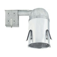 17004R Remodel Shallow Recessed Housing, Incandescent Lamp, Non-IC Insulation, 120 V AC, 6-3/8 in Ceiling Opening, Aluminum Housing