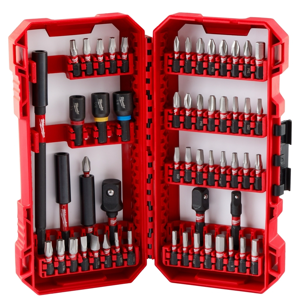 48-32-4096 SHOCKWAVE 55-Piece Bit Set, Hex Point, Alloy Steel