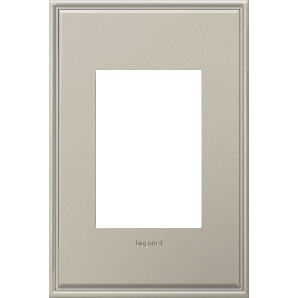 AWC1G3SN4 Adorne Designer Wall Plate, 1 Gangs, 3.45 in W x 5.13 in H, Cast Metal