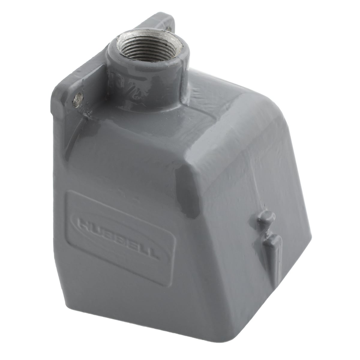 BB1002W 1-Outlet, 15 deg Angled Pin and Sleeve Back Box With 2 in NPT Hub Knockout, 8.13 in H x 5-1/2 in W x 6-3/4 in D, For Use With 100 A Pin and Sleeve Device, Cast Aluminum
