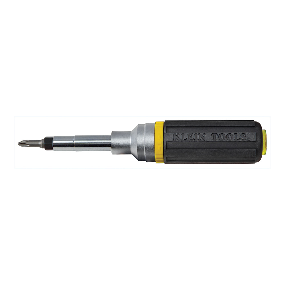 32558 6-in-1 Ratcheting Multi-Bit Screwdriver/Nutdriver, 6 Pieces, 3/8 in, 5/16 in, 1/4 in Range, Cushion Grip Handle, Steel