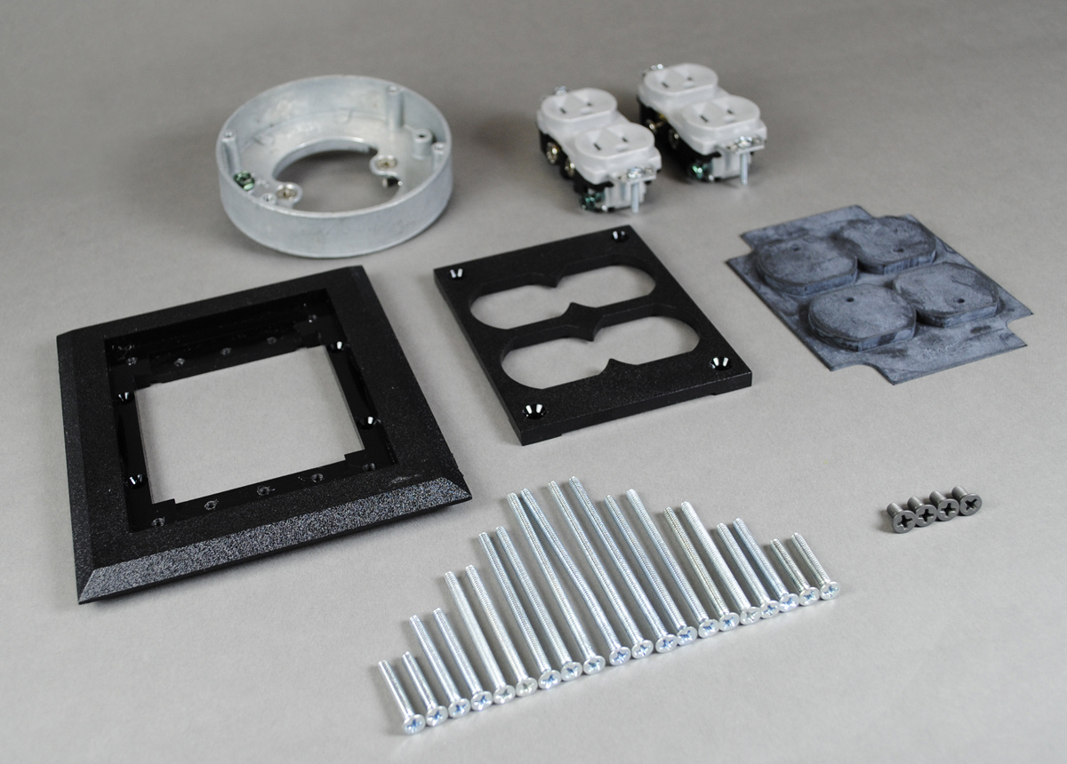 S175BLK Source 1 Unassembled Double Power Activation, 4-3/4 in L x 5-3/4 in W, Duplex Cover, Polycarbonate