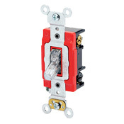 1223-LHC 3-Way Illuminated-OFF Self-Grounding Toggle Switch, 120 V AC, 20 A, 1 hp Power Rating