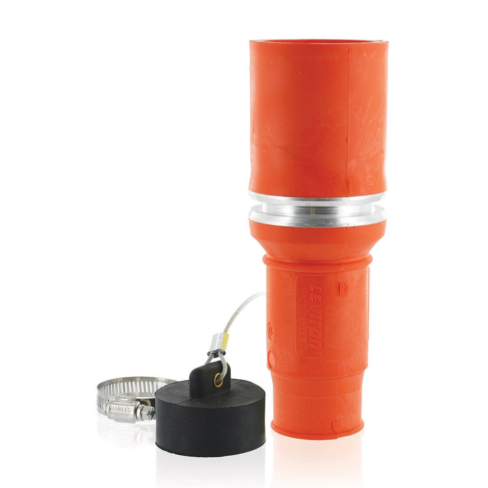 49FSL-O Rhino-Hide 49 Series Crimped Sleeve Female Plug Insulator, For Use With 313 to 777 kcmil Cable, 1000 V AC, 1135 A, -60 to 135 deg C, Santoprene TPV, Orange