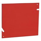 Square Box Cover, 5 Inch Square, Red, Pre Galvanized Steel, Flat and Blank
