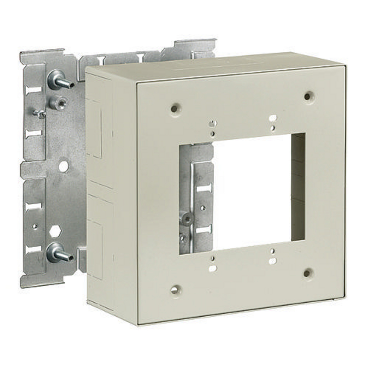 HBL30442IV Extra Deep Standard Switch and Receptacle Box, 6.6 in L x 6-1/2 in W x 2.6 in H, Roll Formed Steel, Ivory